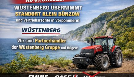 Seit dem 01.07.2025 gehört der Standort Klein Bünzow zur Wüstenberg Gruppe, nachdem dieser von der Firma ABC – Bruns übernommen wurde.